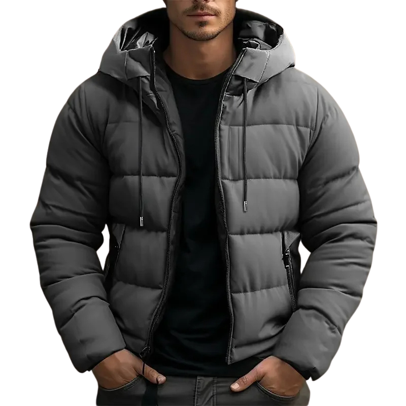 Reid | Men's Hooded Puffer Jacket Quilted Winter Coat