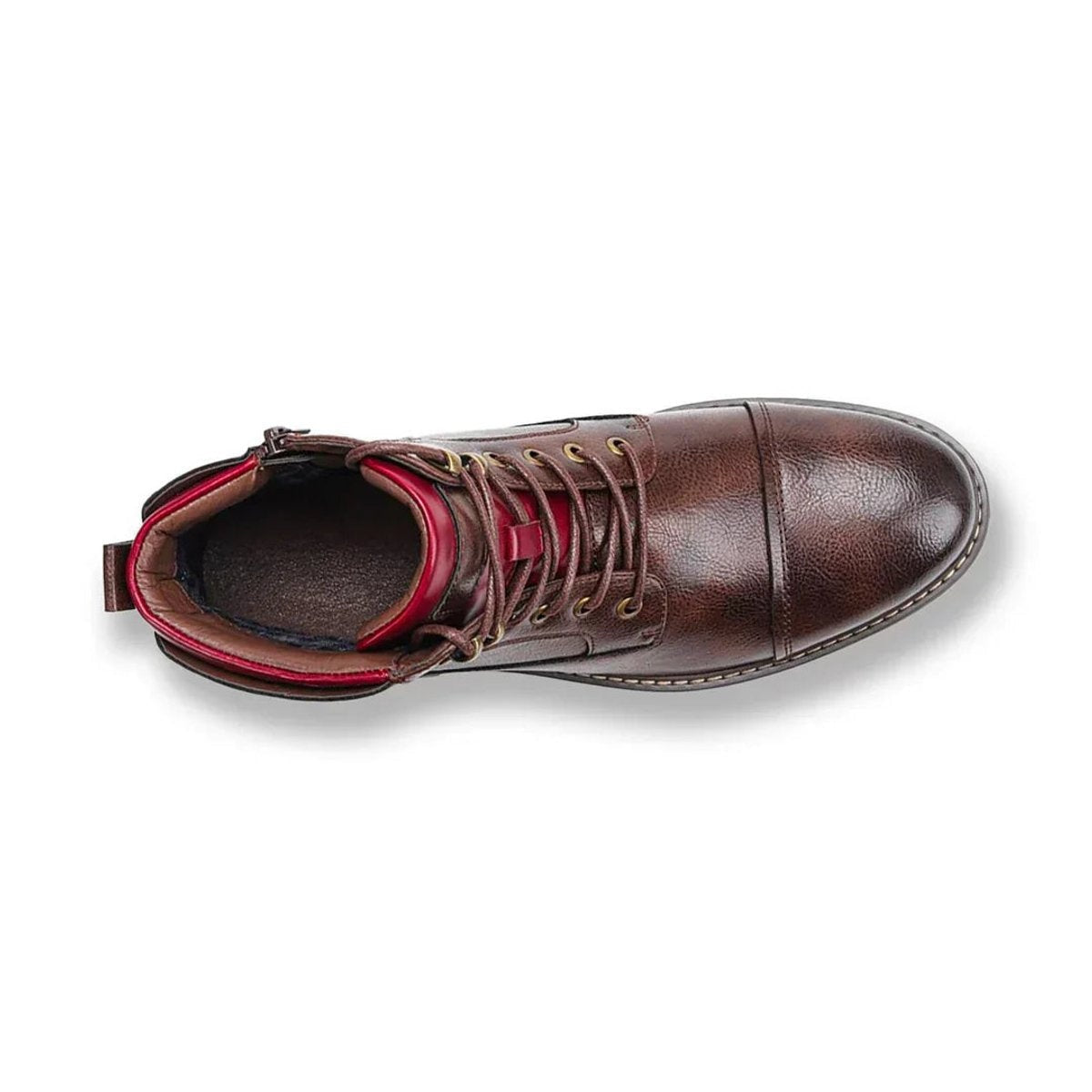 Benjamin | Men's Leather Dress Boots Lace-Up with Side Zipper