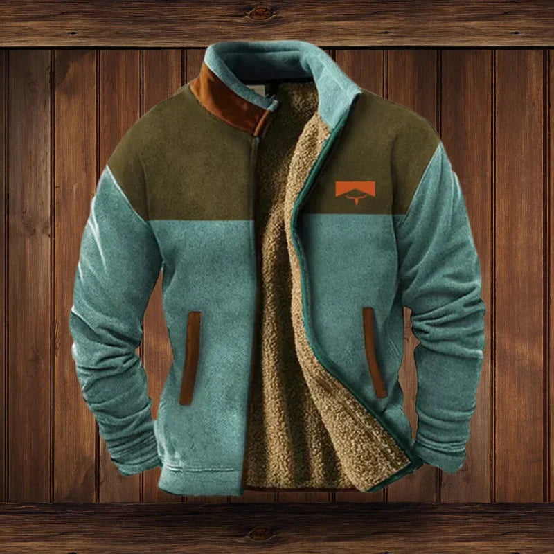 Colton | Men's Aztec Print Sherpa Jacket Winter Fleece