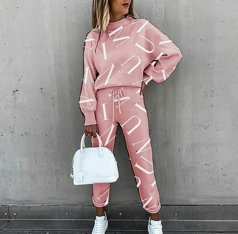 Clara | Women's Star Print Knit Tracksuit 2 Piece