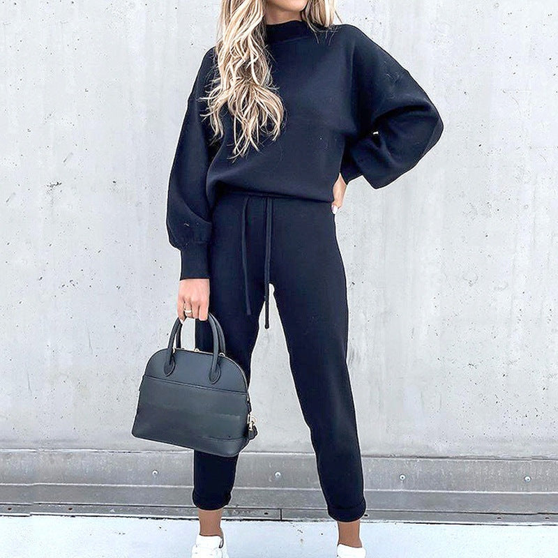 Ella | Women's Matching Lounge Set with Stand Collar Top
