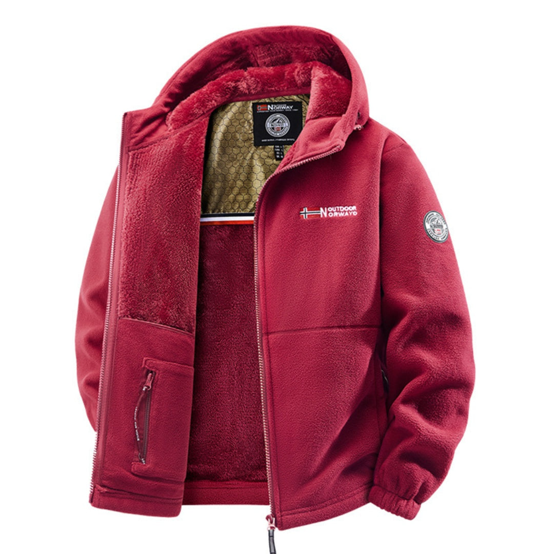 Ethan | Men's Sherpa Lined Fleece Jacket with Hood