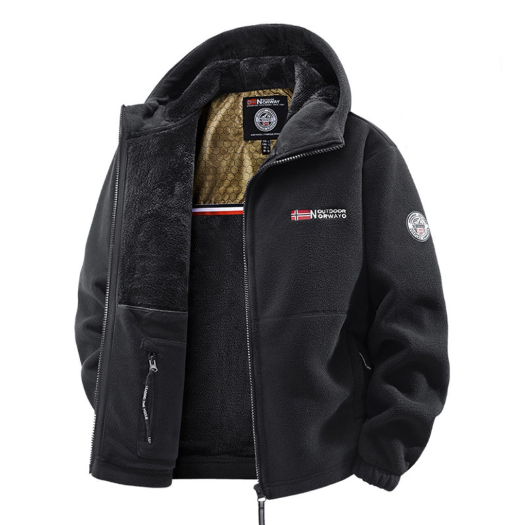 Ethan | Men's Sherpa Lined Fleece Jacket with Hood