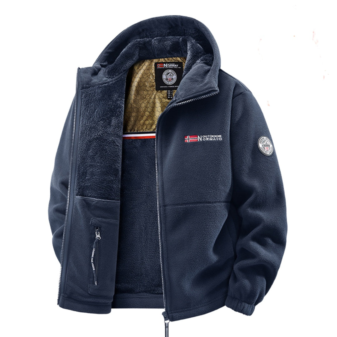 Ethan | Men's Sherpa Lined Fleece Jacket with Hood