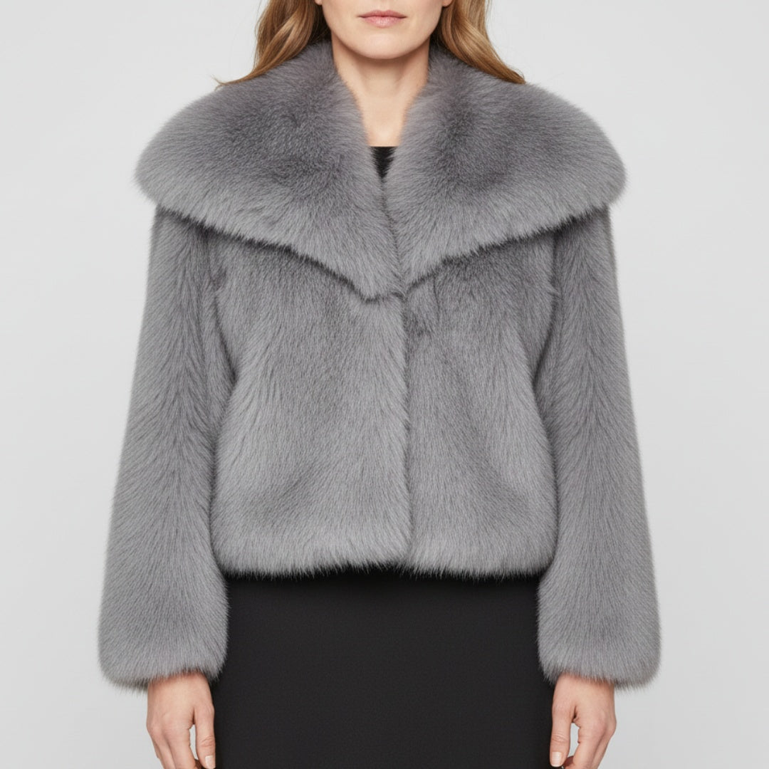 Isla | Women's Faux Fur Jacket Wide Collar Fluffy Coat