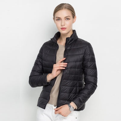 Margaret | Women's Lightweight Puffer Jacket Stand Collar Slim Fit