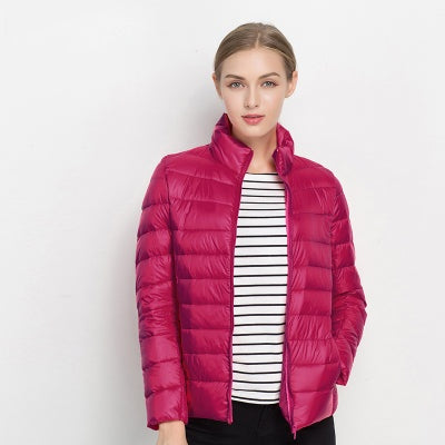 Margaret | Women's Lightweight Puffer Jacket Stand Collar Slim Fit
