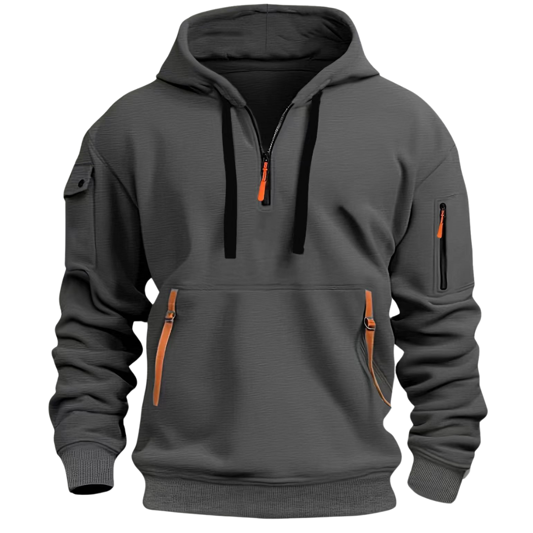 David | Men's Tactical Zip Up Hoodie Multi Pocket