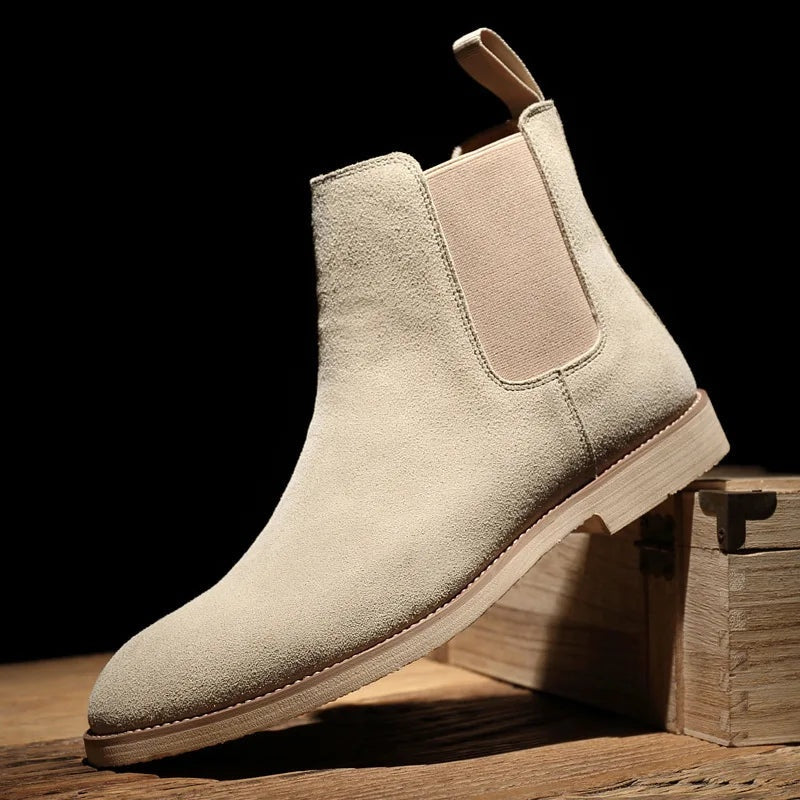 Theodore | Men's Suede Chelsea Boots Elastic Side Panels
