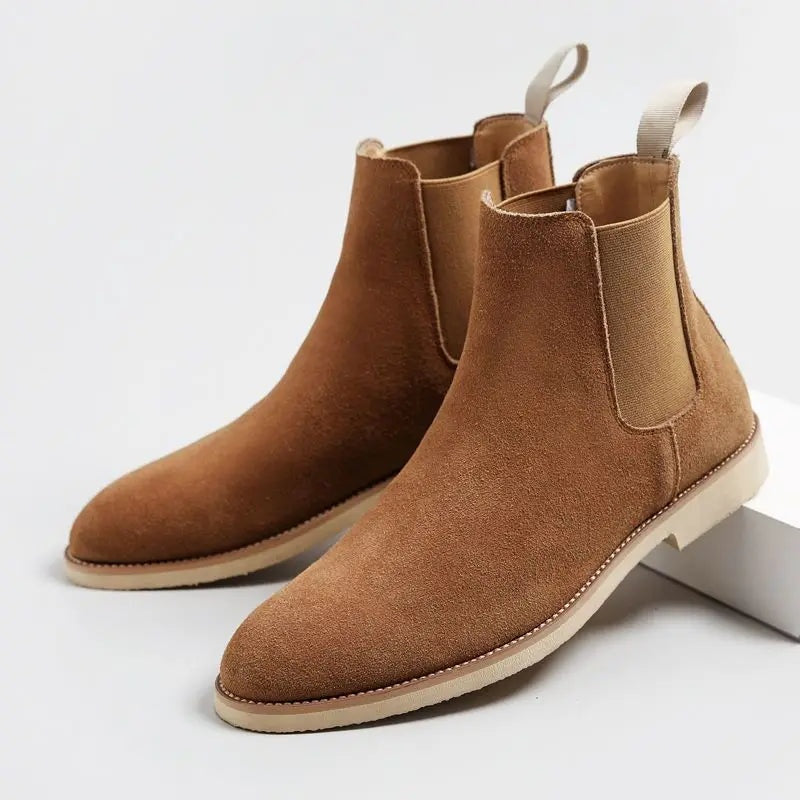 Theodore | Men's Suede Chelsea Boots Elastic Side Panels