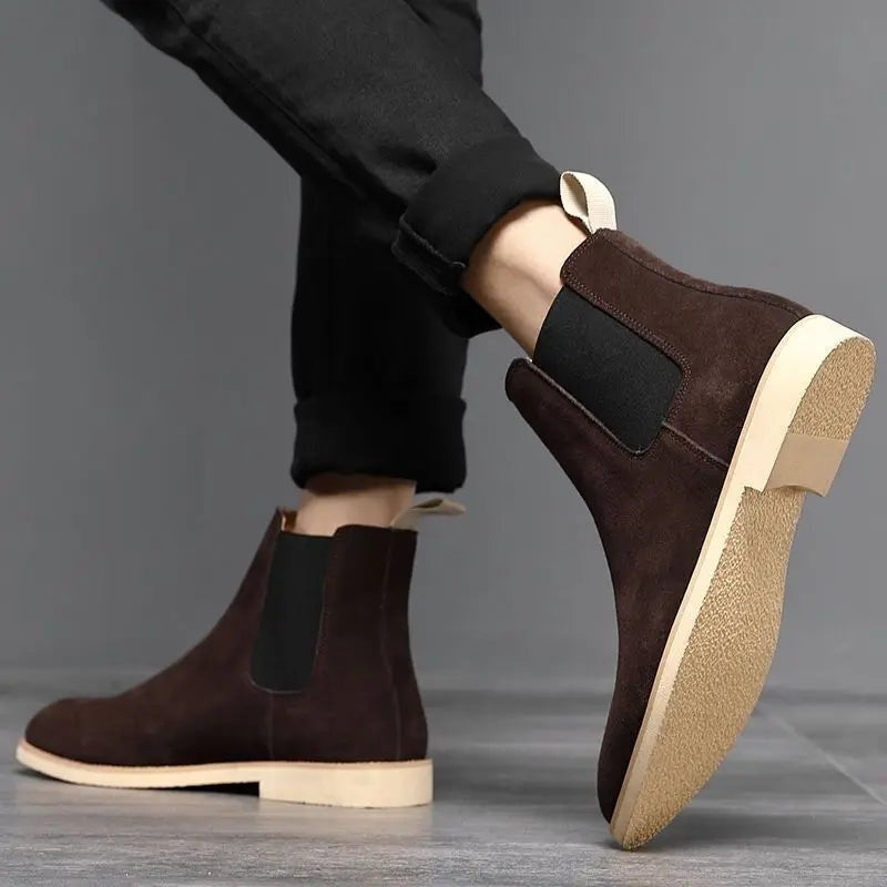 Theodore | Men's Suede Chelsea Boots Elastic Side Panels