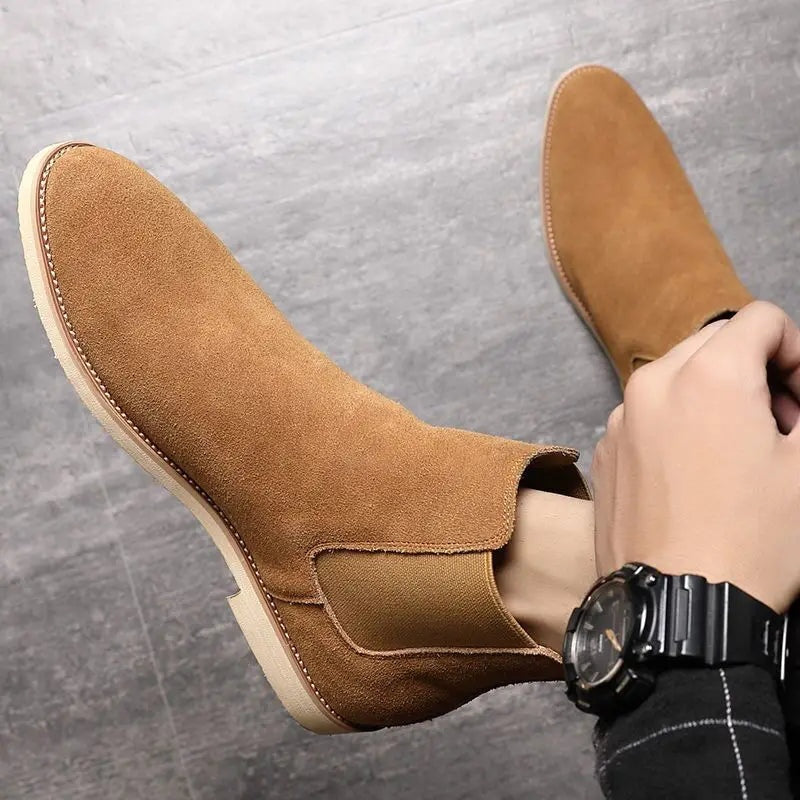 Theodore | Men's Suede Chelsea Boots Elastic Side Panels