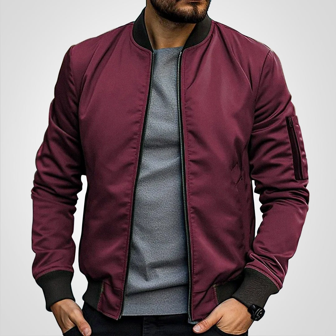 Jack | Men's Bomber Jacket Zip Up with Sleeve Pocket
