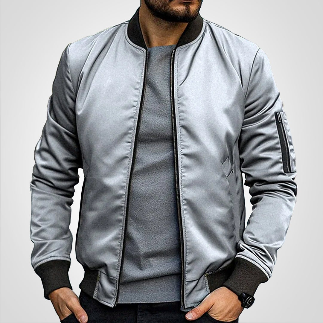 Jack | Men's Bomber Jacket Zip Up with Sleeve Pocket