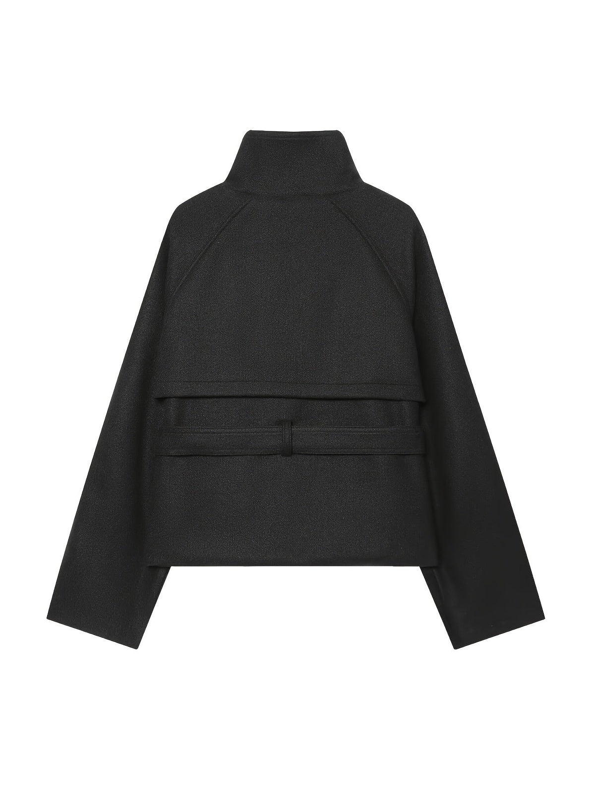 Leah | Women's Cropped Tweed Jacket Double Breasted with Belt