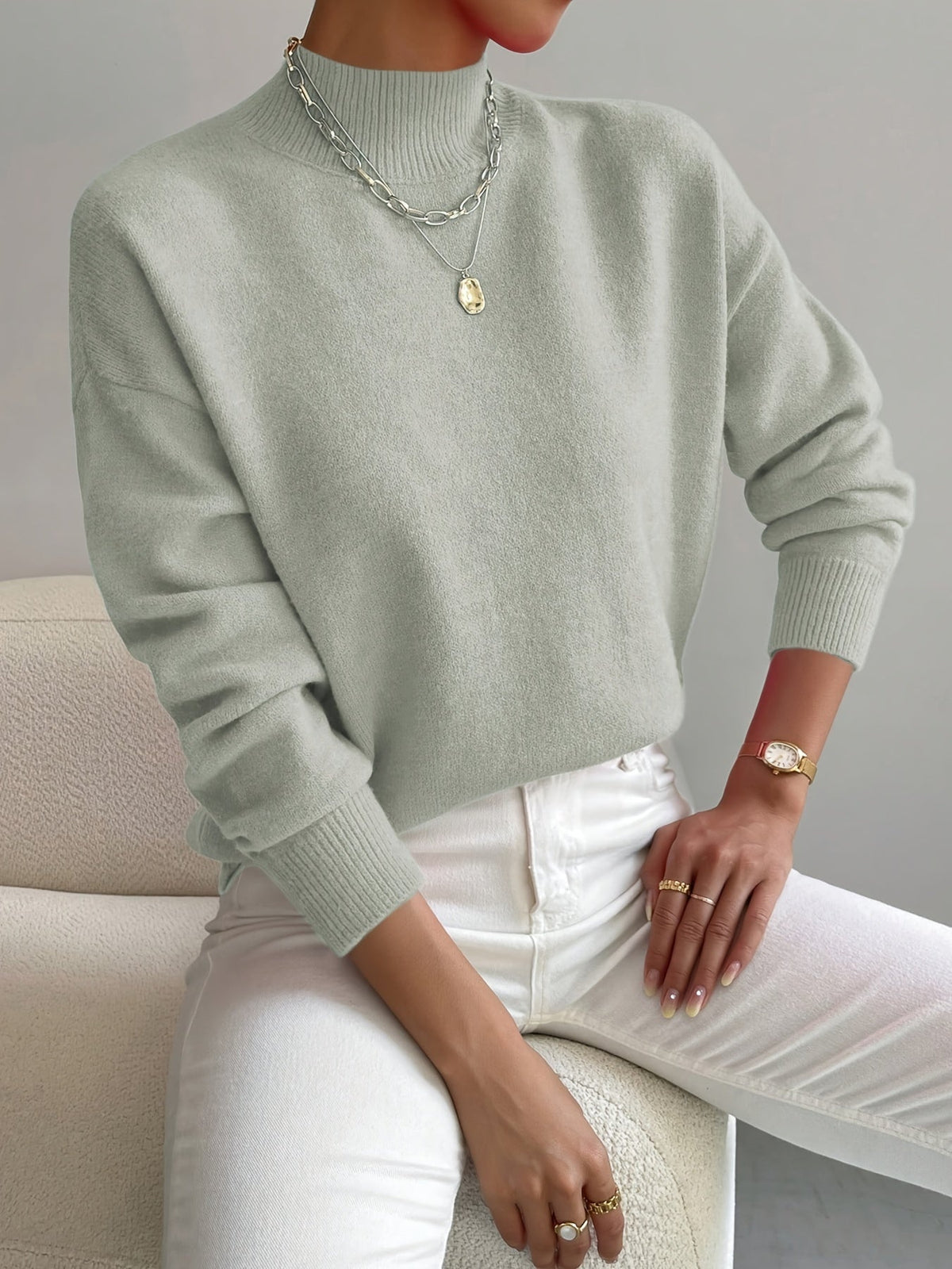 Shelby | Women's Turtleneck Sweater Long Sleeve Oversized Knit