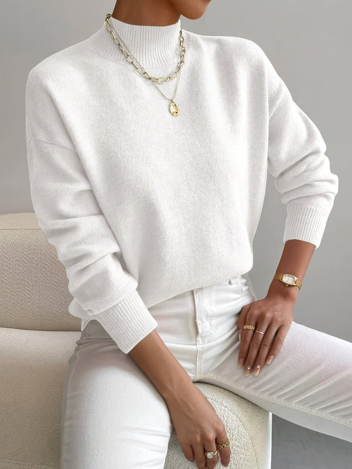 Shelby | Women's Turtleneck Sweater Long Sleeve Oversized Knit