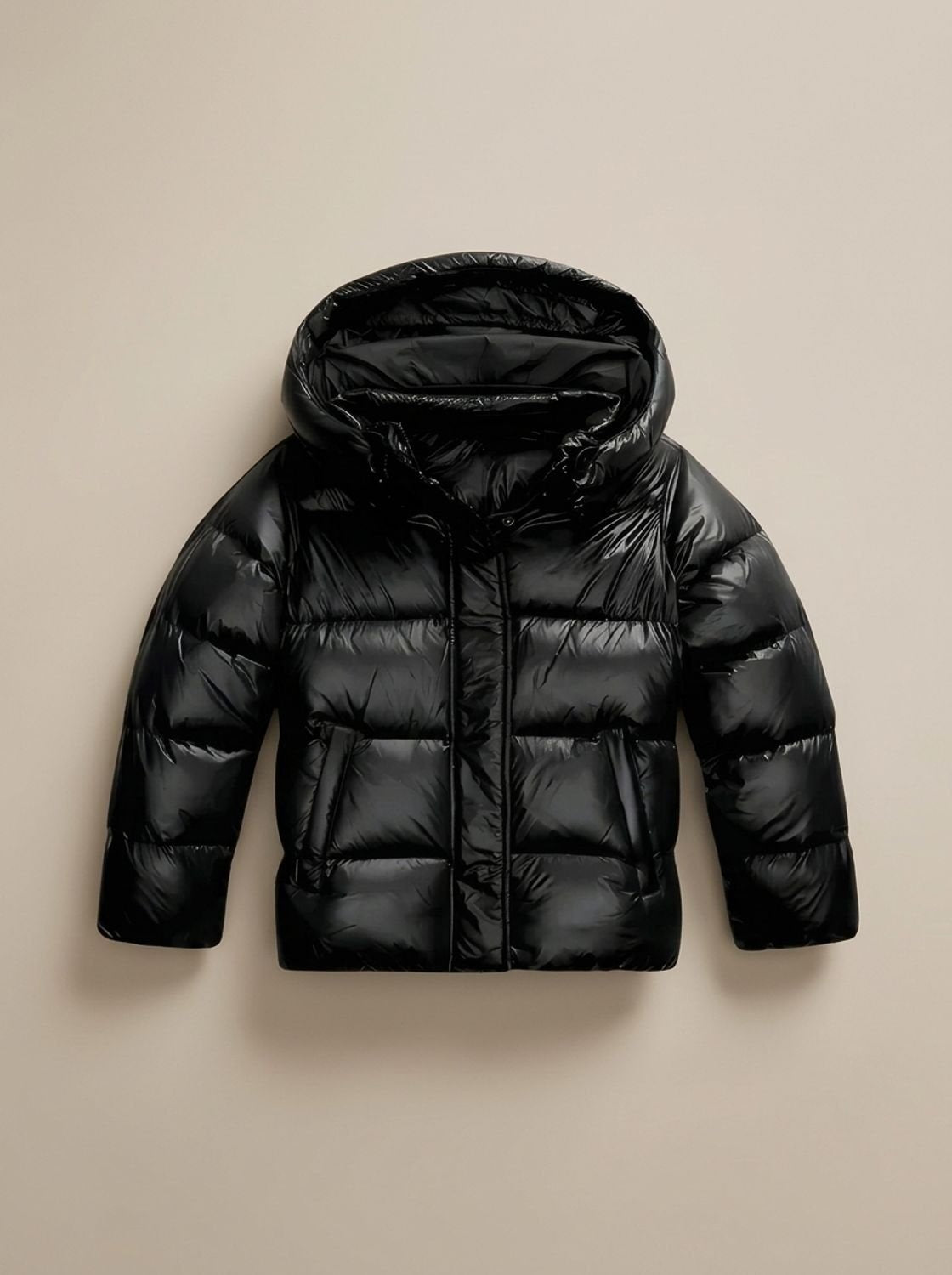 Lillian | Women's Quilted Down Jacket with Hood Glossy Finish