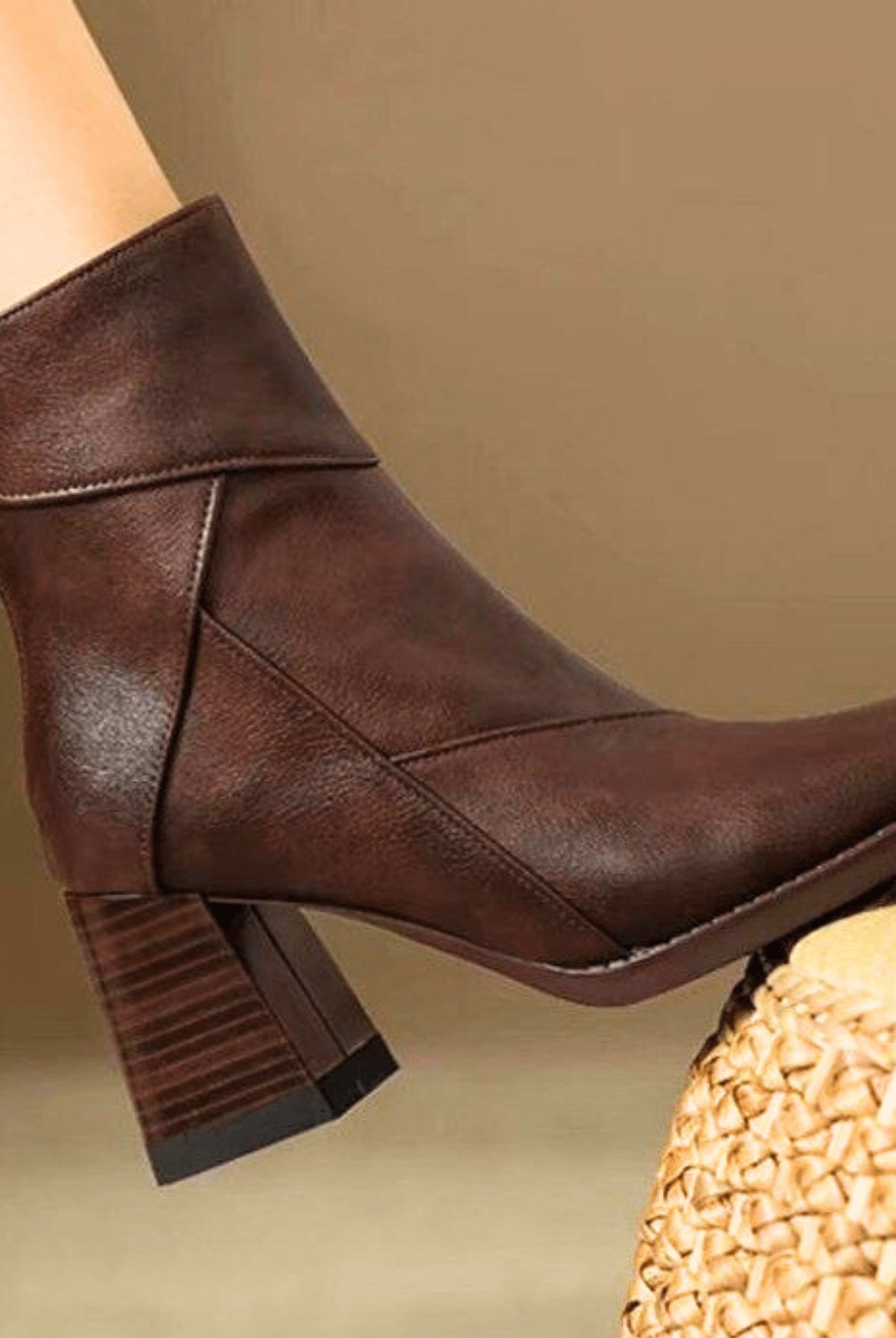 Alyssa | Women's Block Heel Ankle Boots Side Zipper