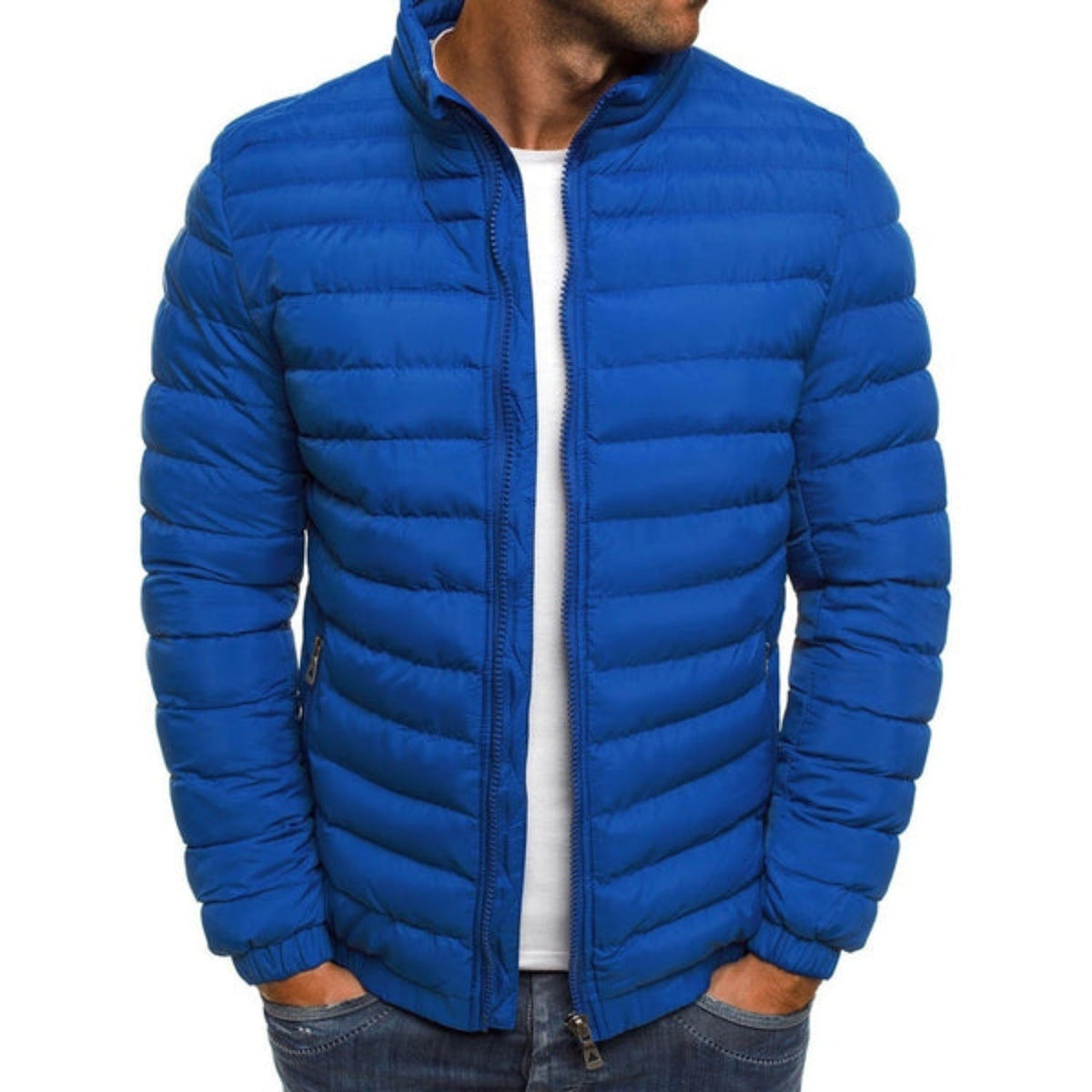 Graham | Men's Quilted Winter Jacket Stand Collar Zip Up
