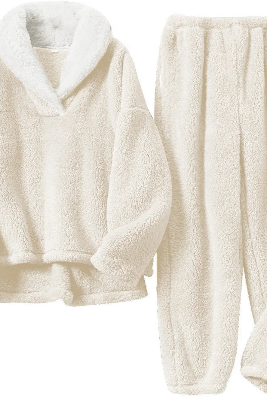 Luna | Women's Sherpa Pajama Set Two Piece Lounge Set