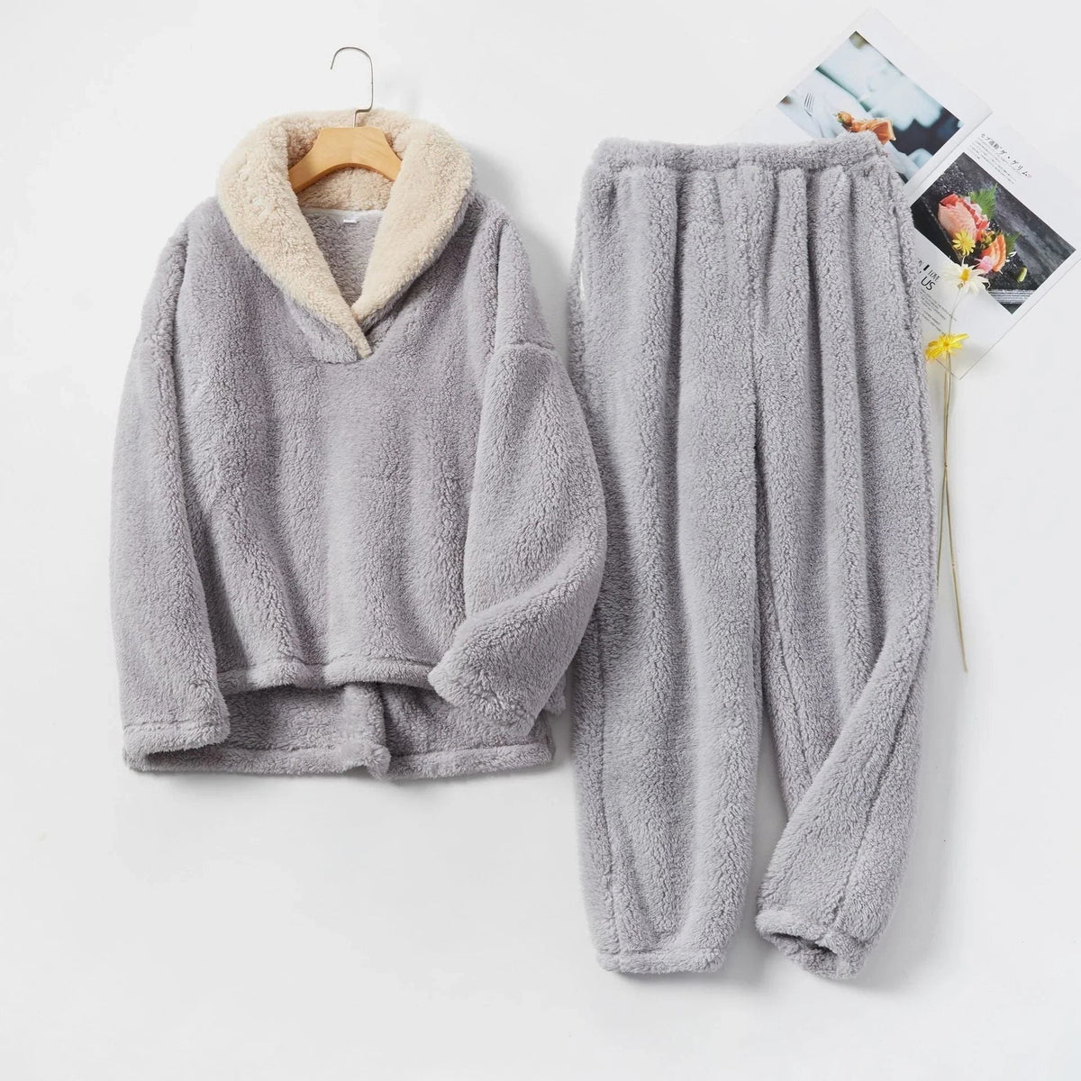 Luna | Women's Sherpa Pajama Set Two Piece Lounge Set