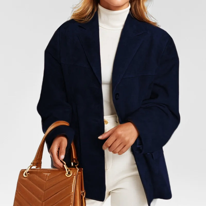 Willow | Women's Relaxed Fit Suede Jacket Lapels