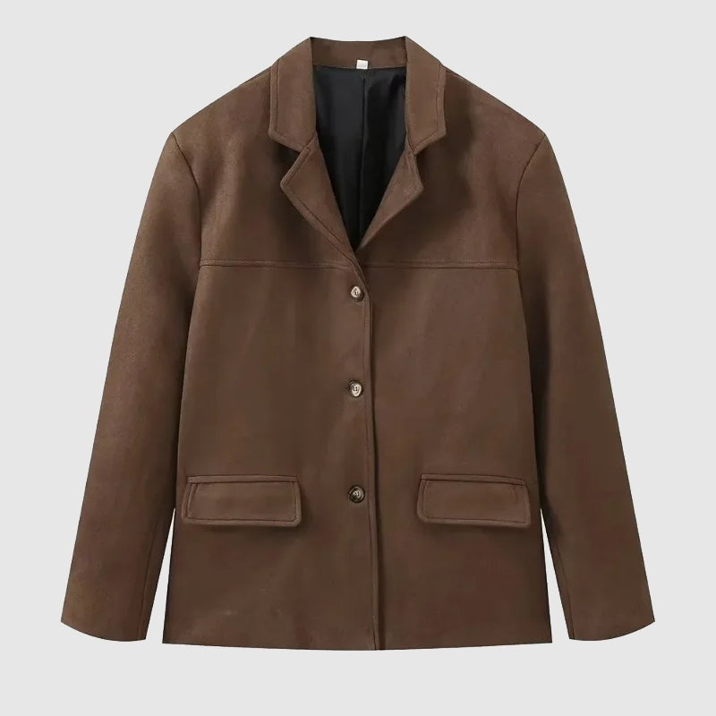 Willow | Women's Relaxed Fit Suede Jacket Lapels