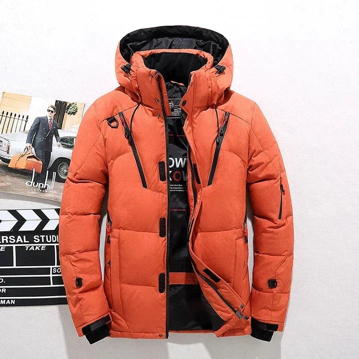Sean | Men's Hooded Puffer Jacket Multiple Pockets