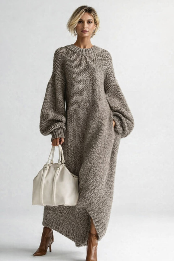 Morgan | Women's Oversized Sweater Dress Long Sleeve Winter Knit