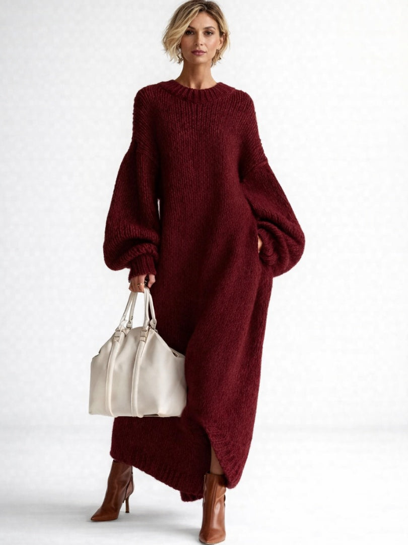 Morgan | Women's Oversized Sweater Dress Long Sleeve Winter Knit