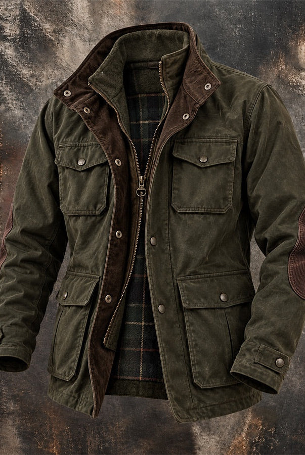 Mason | Men's Cotton Barn Jacket with Corduroy Collar