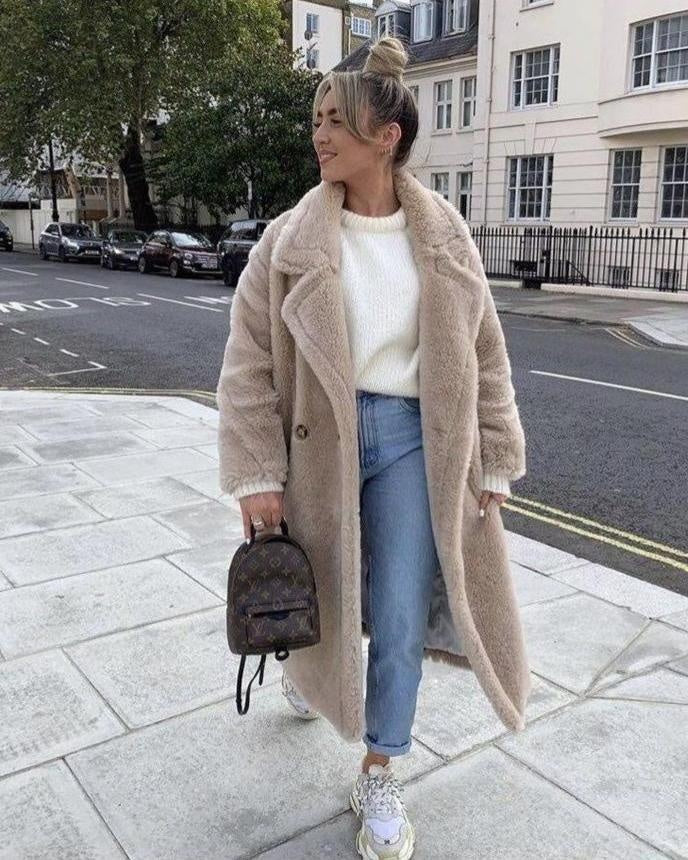 Cora | Women's Long Sherpa Coat Oversized Teddy Coat