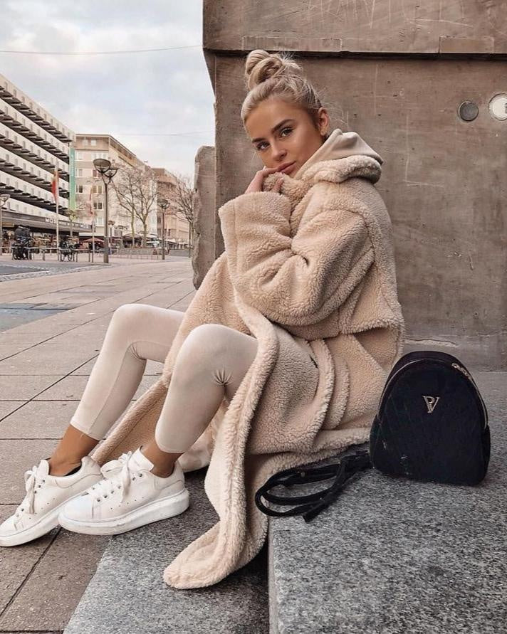 Cora | Women's Long Sherpa Coat Oversized Teddy Coat