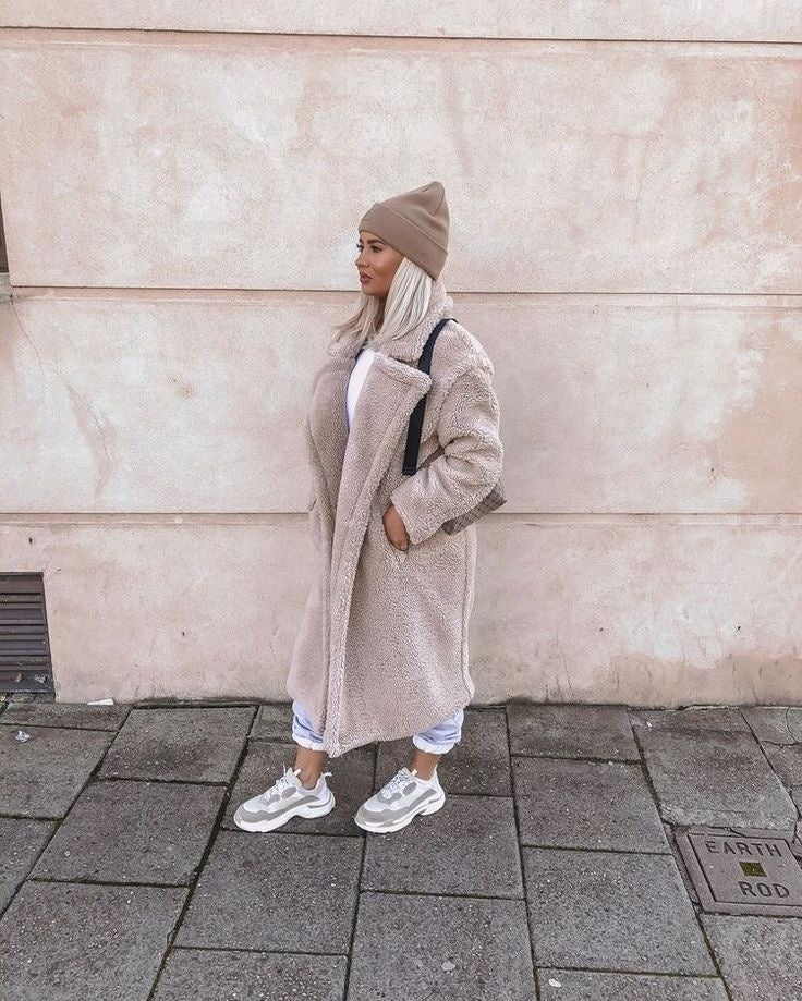 Cora | Women's Long Sherpa Coat Oversized Teddy Coat