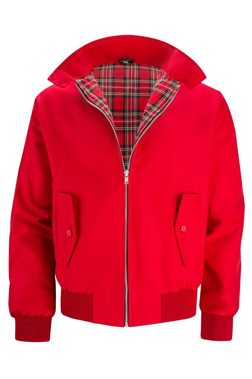 Nathaniel | Men's Bomber Jacket Tartan Lined Zip Up