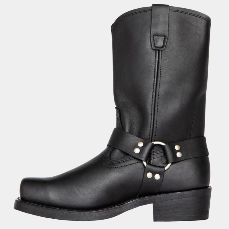 Matthew | Men's Cowboy Boots Tall Leather Buckle Harness