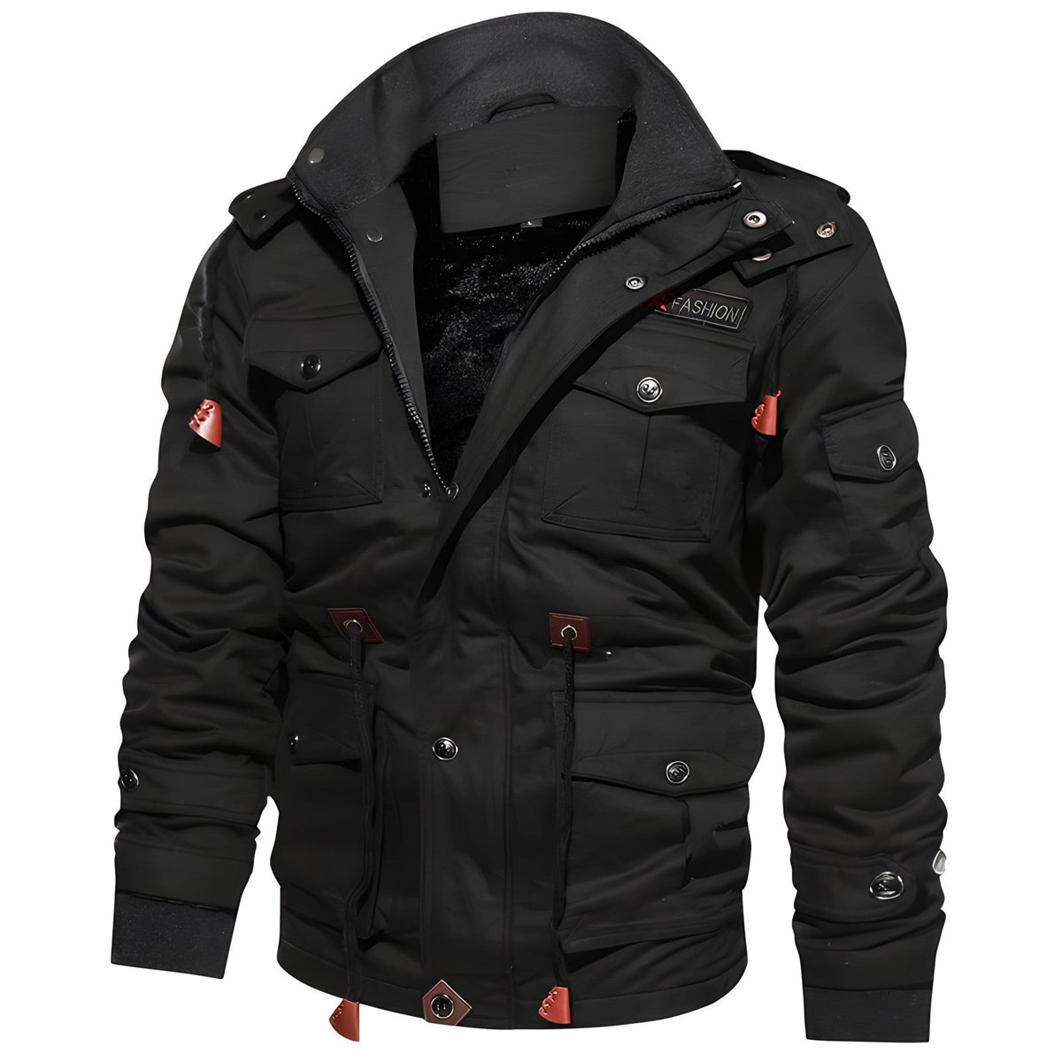 Simon | Men's Lined Military Jacket Multi Pocket Field Coat