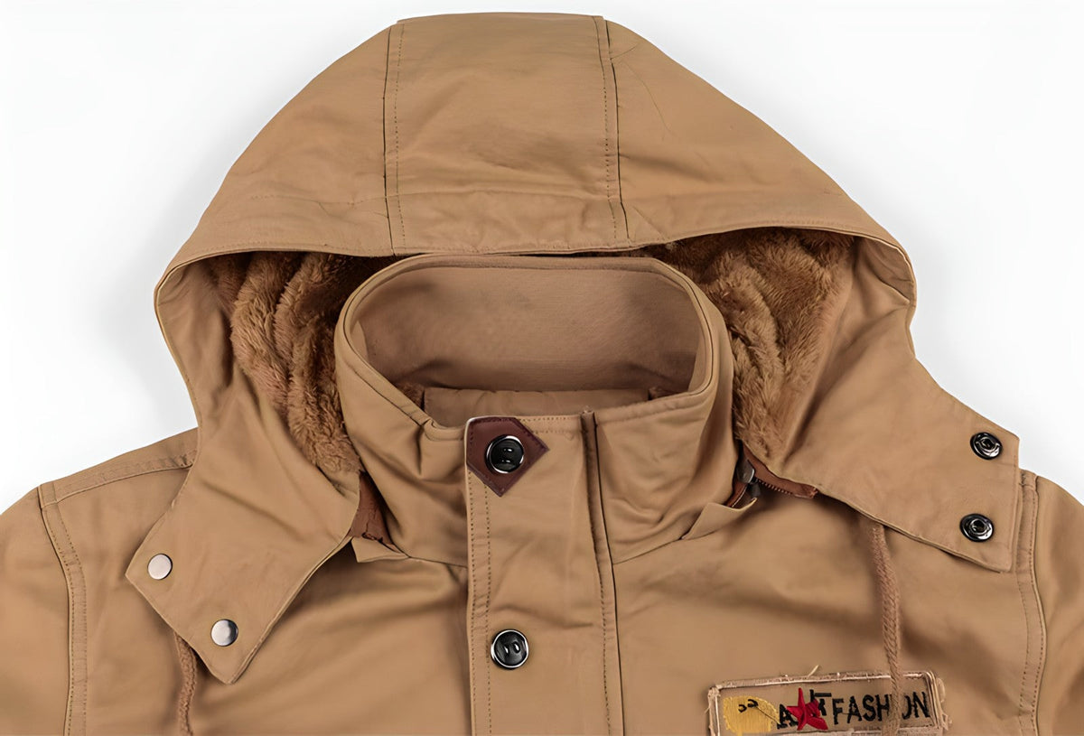 Simon | Men's Lined Military Jacket Multi Pocket Field Coat
