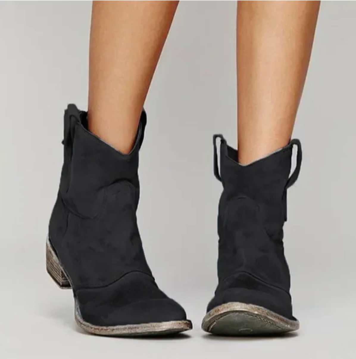 Delilah | Women's Suede Cowboy Boots Short Ankle Western