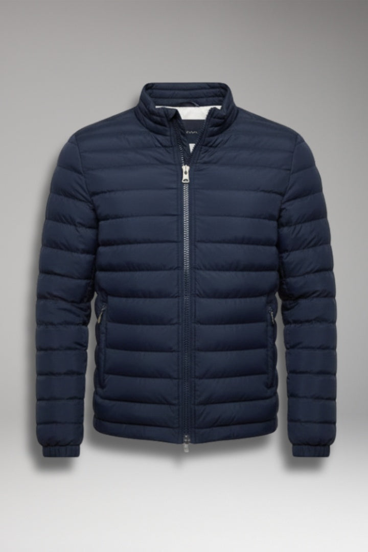Spencer | Men's Quilted Bomber Jacket High Collar Zip Up