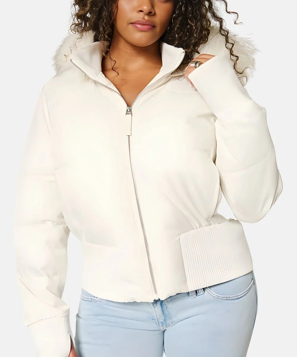 Ashley | Women's Puffer Jacket Faux Fur Hood