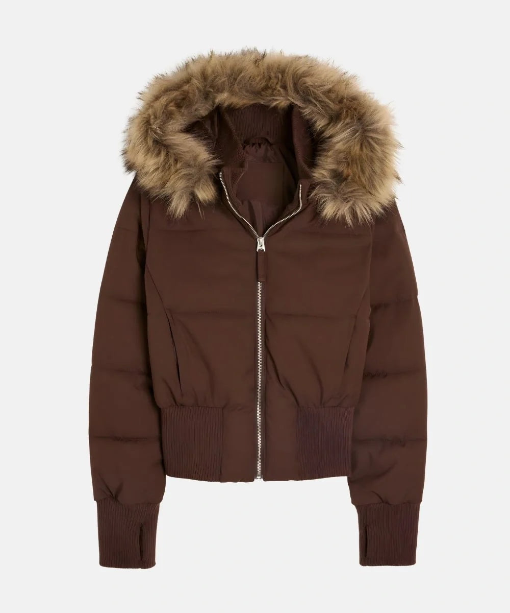 Ashley | Women's Puffer Jacket Faux Fur Hood