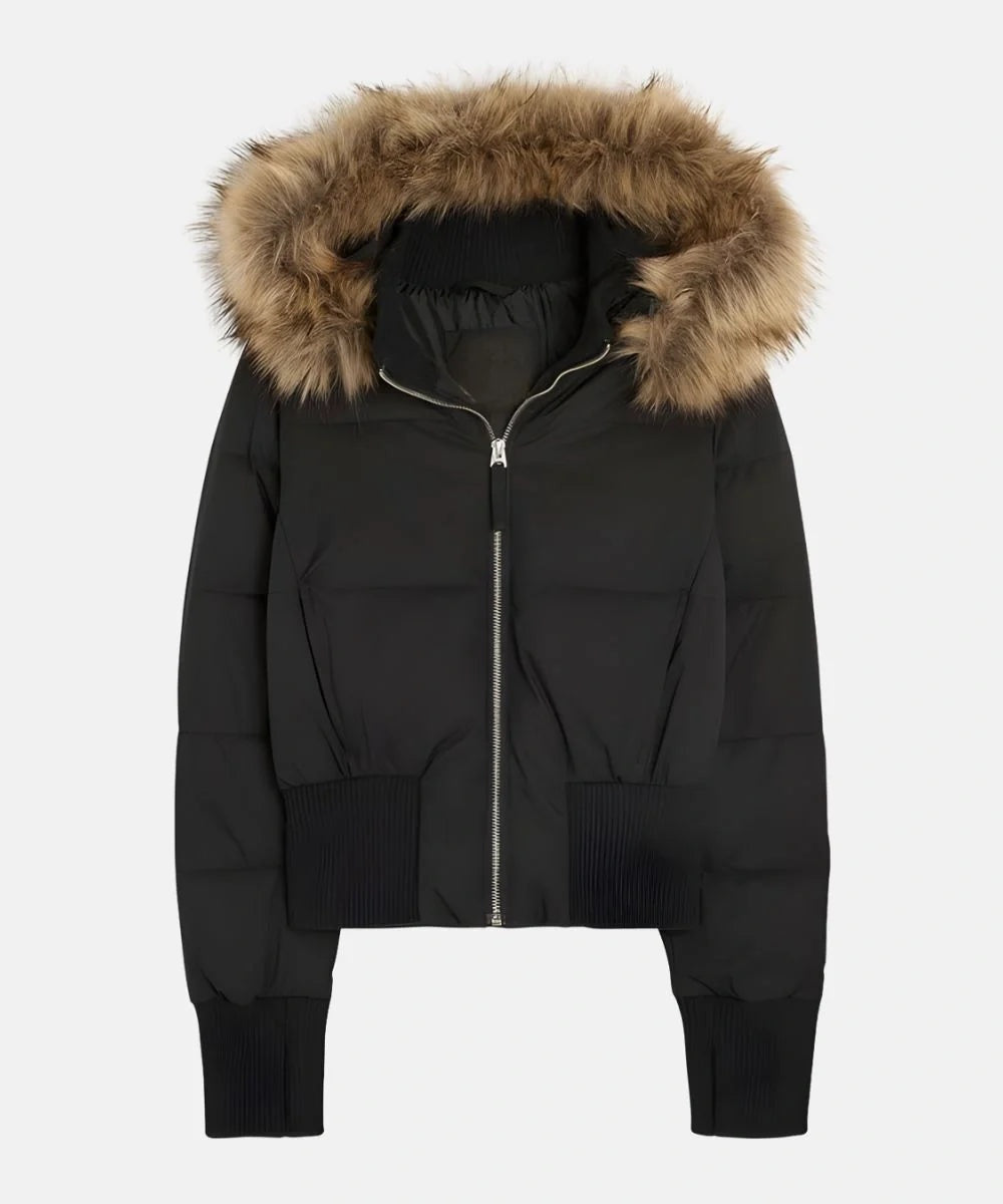 Ashley | Women's Puffer Jacket Faux Fur Hood
