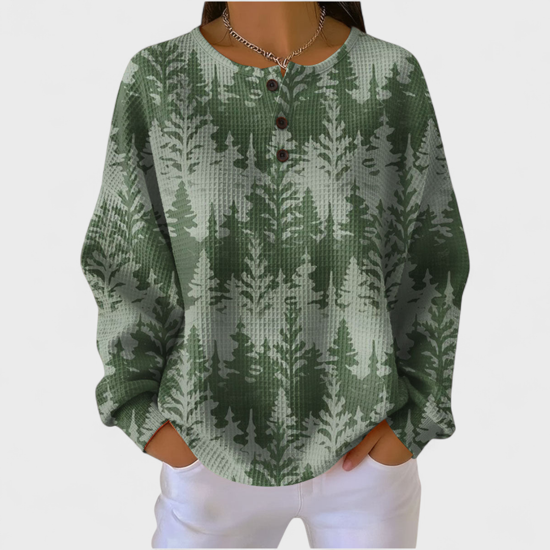 Ava | Women's Christmas Sweatshirt Long Sleeve Holiday Print