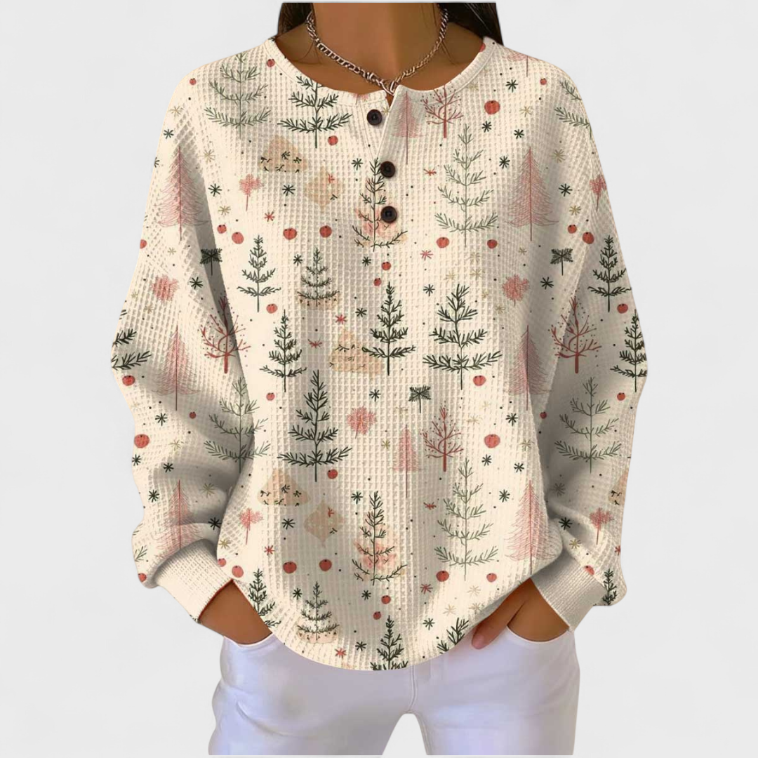 Ava | Women's Christmas Sweatshirt Long Sleeve Holiday Print