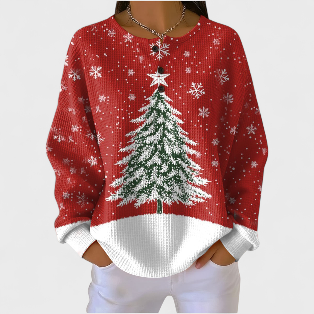 Ava | Women's Christmas Sweatshirt Long Sleeve Holiday Print