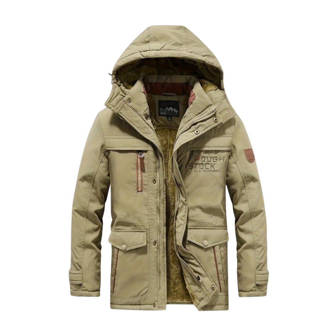 Spencer | Men's Quilted Parka Jacket Hooded Fleece Lined