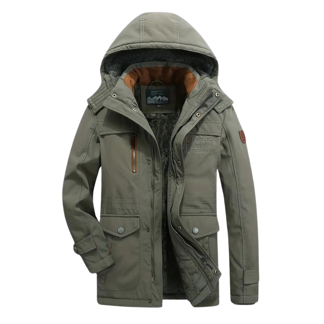 Spencer | Men's Quilted Parka Jacket Hooded Fleece Lined