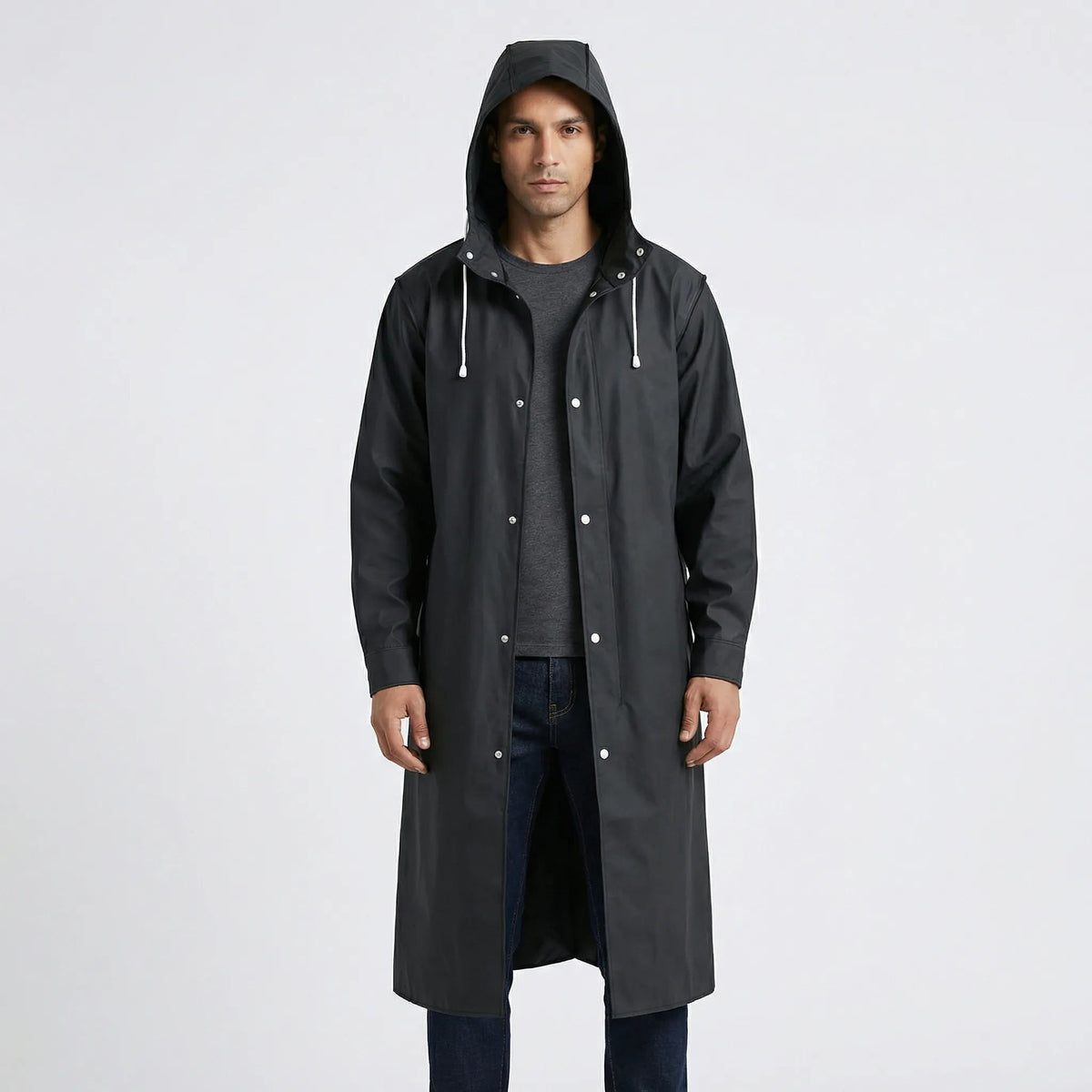 Vincent | Men's Long Rain Coat Waterproof Hooded